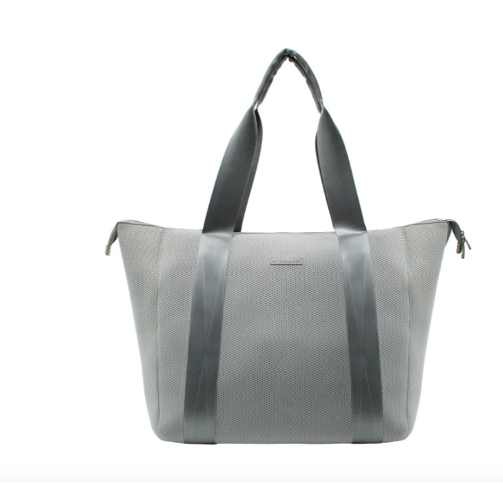 NWT! MY TAGALONGS WEEKENDER BAG BILLIE NEOPRENE Dots GREY NEUTRAL - Picture 1 of 9